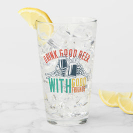 親友のスケルトンで美味しいビールをおもしろい飲む タンブラーグラス