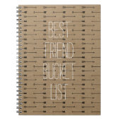 親友のバケツのリスト感動的な旅行引用文 ノートブック (正面)