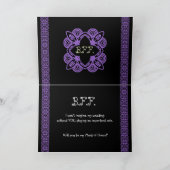 親友のメイド・オブ・オーナー（花嫁付き添い人）の招待状のすみれ色の紫色 招待状 (内部)