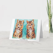 親友のヴィンテージ猫カード カード (裏面)