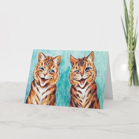 親友のヴィンテージ猫カード カード (正面)