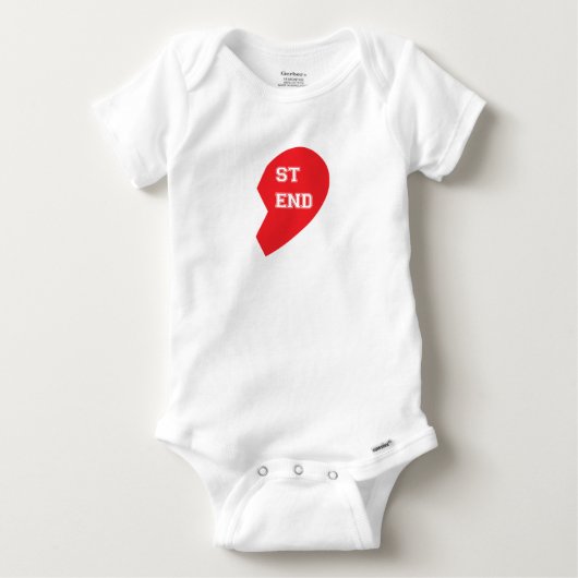 親友の一致犬およびベビー ベビーボディスーツ (正面)