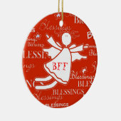 親友の天使の恵みのクリスマスのオーナメント セラミックオーナメント (右)