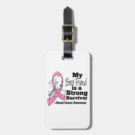 親友の強い生存者の乳癌 ラゲッジタグ (正面縦)