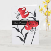 親友の挨拶状 カード (黄色い花)