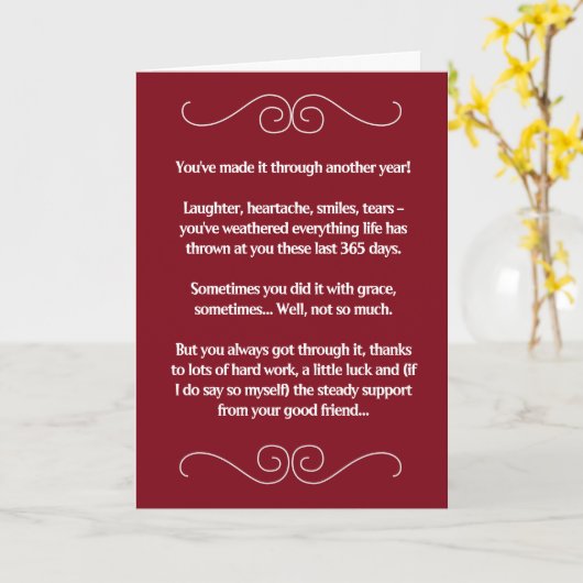 親友の支援 カード (黄色い花)