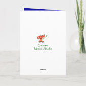 親友の誕生日のかわいらしいパステル調の蝶 カード (裏面)