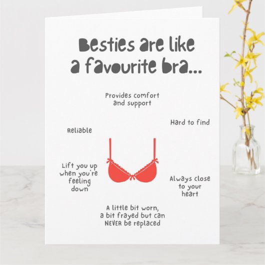 親友はお気に入りのブラジャーみたい、親友の誕生日 カード (黄色い花)