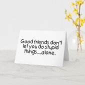 親友はバカなことはさせない カード (黄色い花)