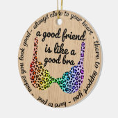 親友はブラの贈り物のようおもしろいだ セラミックオーナメント (左)