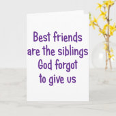 親友は兄弟姉妹です カード (黄色い花)