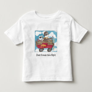 親友は飛行Tシャツを取ります トドラーTシャツ
