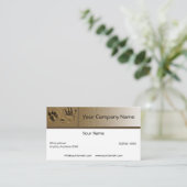 親友犬の足および手のプリント 名刺 (スタンド正面)