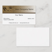 親友犬の足および手のプリント 名刺 (正面/裏面)