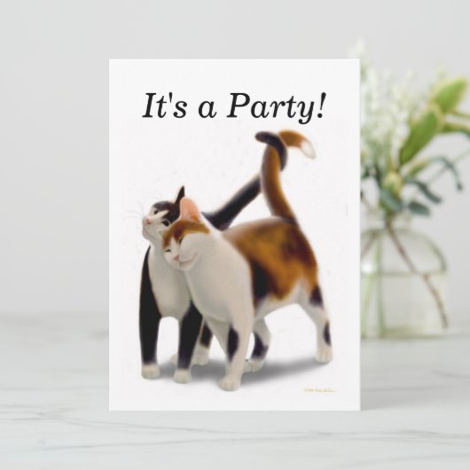 親友猫のパーティの招待状 招待状 (スタンド正面)