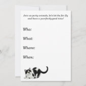 親友猫のパーティの招待状 招待状 (裏面)