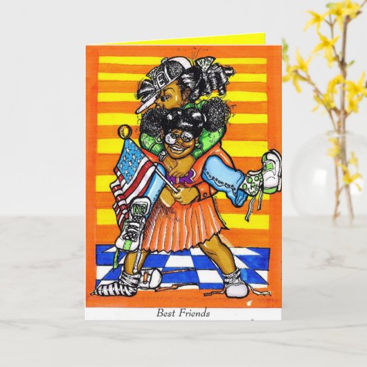 親友 カード (黄色い花)