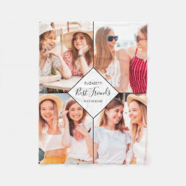 親友 BFF 一番の友達 名前 写真コラージュ フリースブランケット