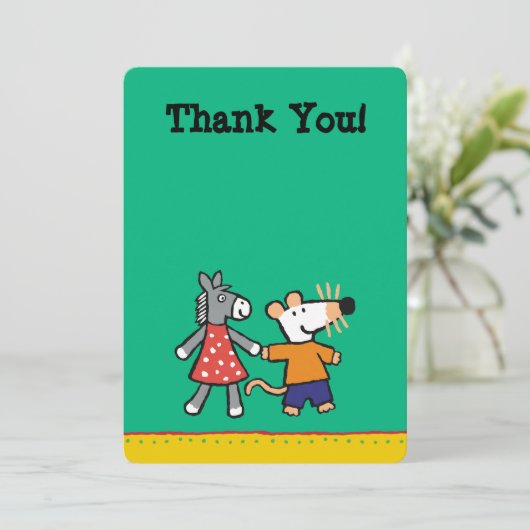 親友Maisyおよび正気でない把握手 サンキューカード (スタンド正面)