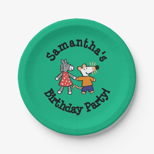 親友Maisyおよび正気でない把握手 ペーパープレート (正面)