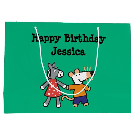 親友Maisyおよび正気でない把握手 ラージペーパーバッグ (裏面)