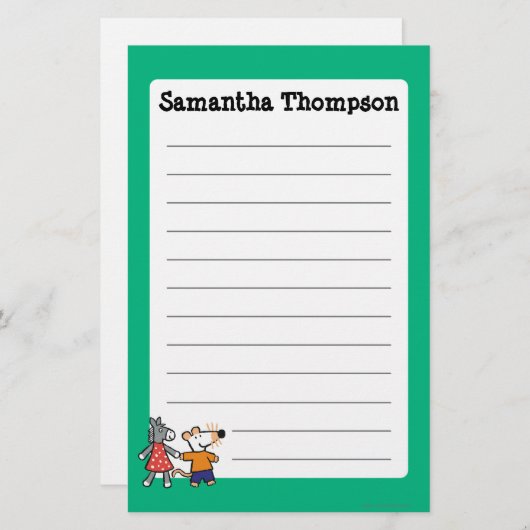 親友Maisyおよび正気でない把握手 便箋 (正面/裏面)