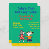 親友Maisyおよび正気でない把握手 招待状 (正面/裏面)