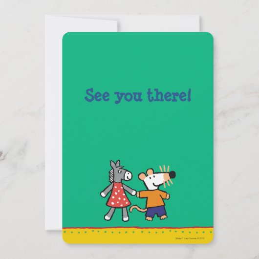 親友Maisyおよび正気でない把握手 招待状 (裏面)