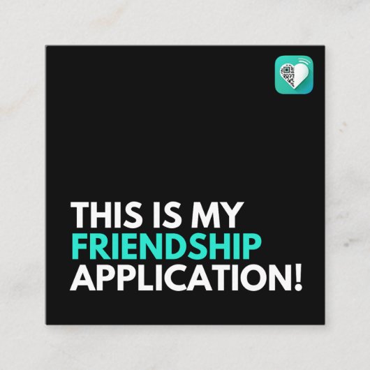 親善申請 スクエア名刺 (正面)