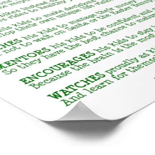 親地球に優し父 ポスター (角)