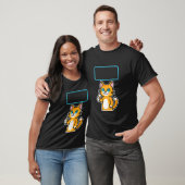 親子で楽しむミーム 親指を立てた猫 キャプション K Tシャツ (ユニセックス)
