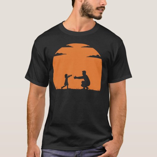親子のシルエット Tシャツ (正面)