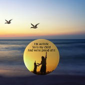 親子の自閉症啓発ボタン 缶バッジ