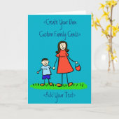 親子カスタム家芸あいさつカード カード (黄色い花)