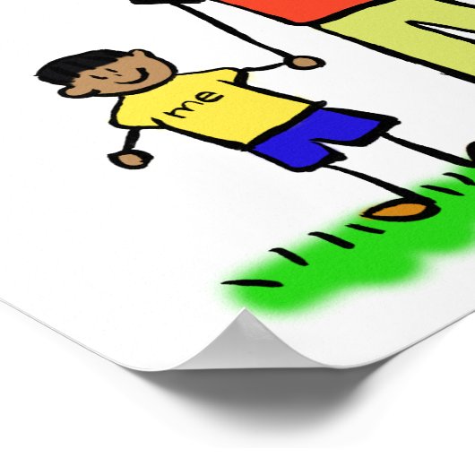 親子キャラクターカスタムアートポスター ポスター (角)