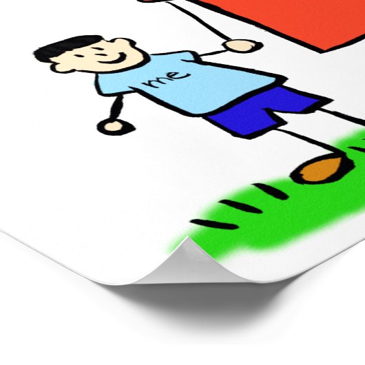 親子キャラクターカスタムアートポスター ポスター (角)