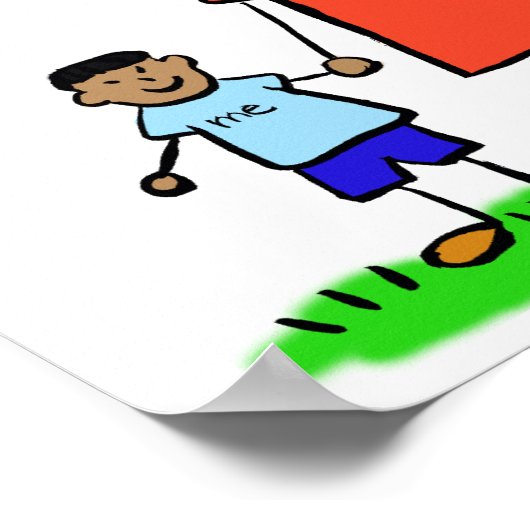 親子キャラクターカスタムアートポスター ポスター (角)