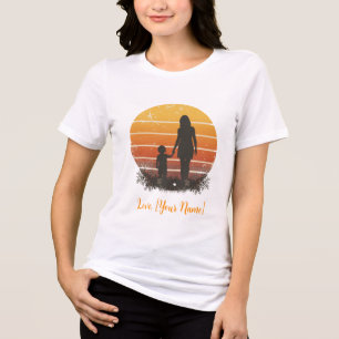 親子サンセットシルエット オーダーメイド トライブレンドＴシャツ
