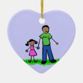 親子ファミリーカスタムオーナメント セラミックオーナメント (正面)