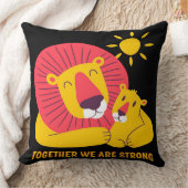 親子ライオン |最高のパパの贈り物 クッション (ブランケット)