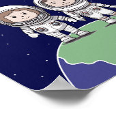 親子宇宙飛行士 ムードカラー by Jo Images ポスター (角)