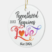 親子関係は愛ないDNAの採用のギフトを要求します セラミックオーナメント (左)