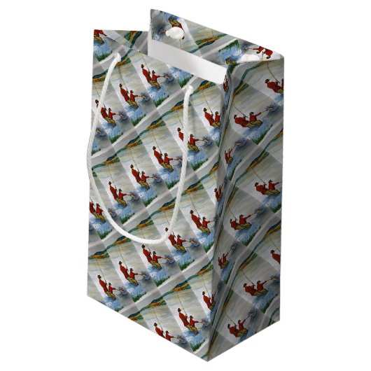 親子魚釣り旅行 スモールペーパーバッグ (裏面アングル)