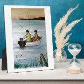 親子魚釣り旅行 フォトプラーク (側面)