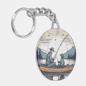 親子魚釣り キーホルダー (正面左)