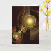 親密なつながり抽象芸術アートグリーティングカード カード (黄色い花)