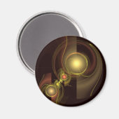 親密なつながり抽象芸術アートラウンドマグネット マグネット (正面/裏面)