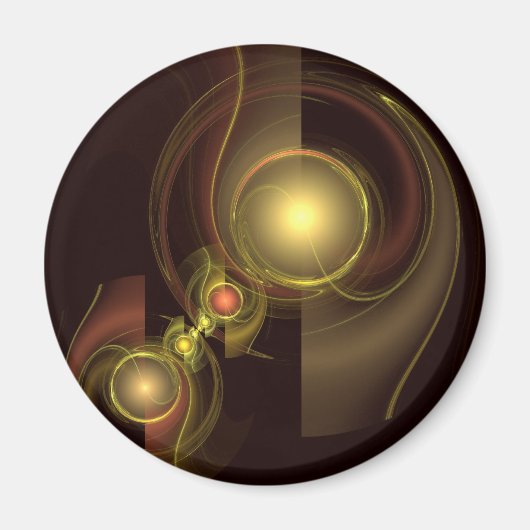 親密なつながり抽象芸術アートラウンドマグネット マグネット (正面)