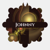 親密なつながり抽象芸術アート オーナメントカード (裏面)