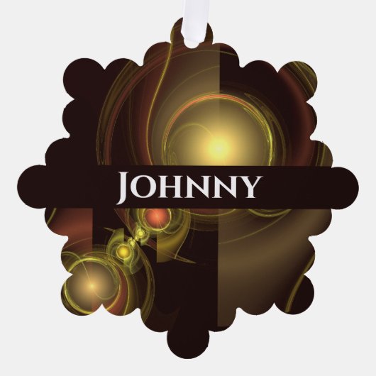 親密なつながり抽象芸術アート オーナメントカード (正面)